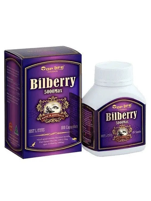Top Life Bilberry 5000mg 180 Capsules EXP:11/2024 - XDaySale