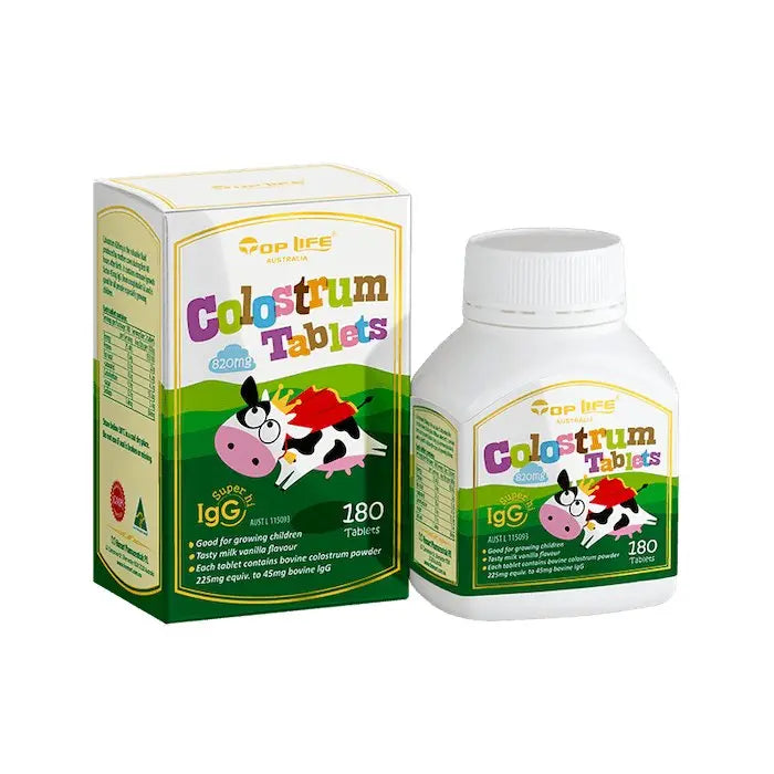 Top Life Kids Colostrum Tablets 820mg 180 Tablets - XDaySale