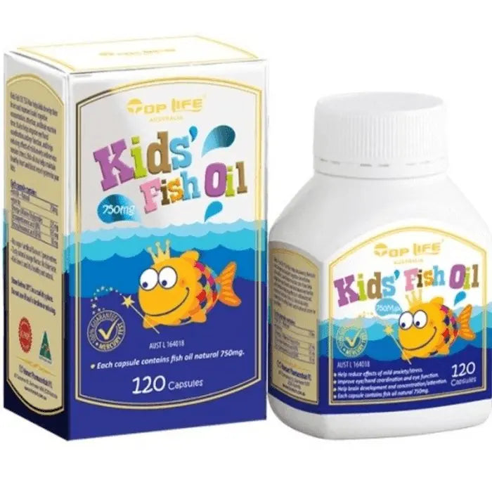 Top Life Kids' Fish Oil 750mg 120 Capsules - XDaySale